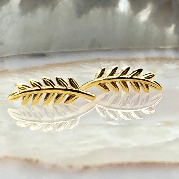 Laurel Leaf Studs