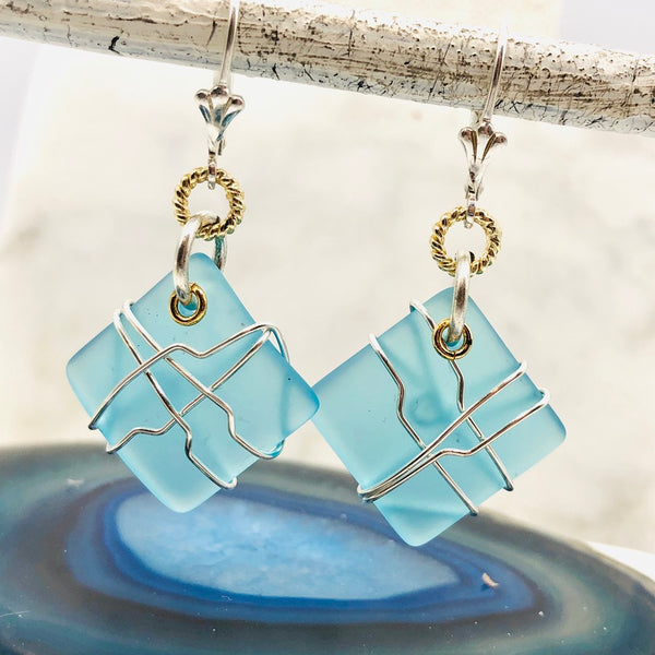 Yinahawaii Jewelry Hawaiian Jewelry Sea Glass Necklace, Wire