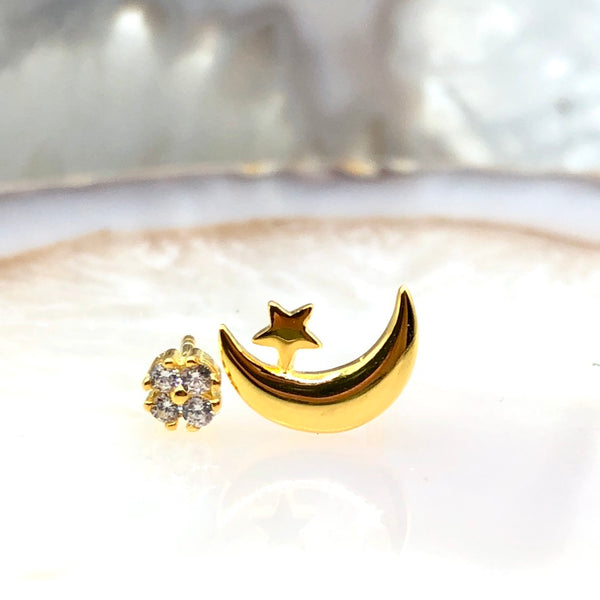 Moons and Star Sparkle studs