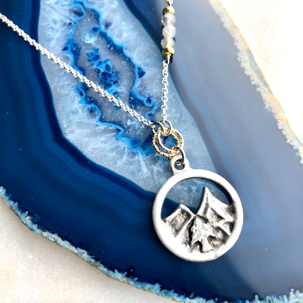 Pewter Mountain Necklace