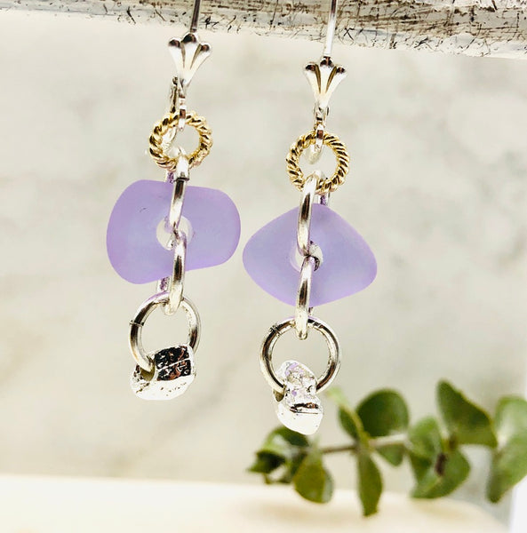 Seaglass Pebble Earrings