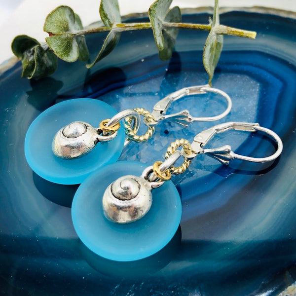 Dome Seaglass set with shell