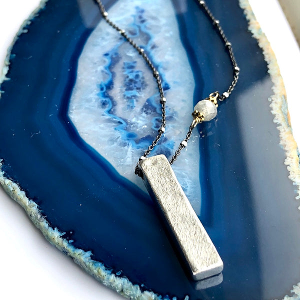 Bold Geometric Ingot Necklace