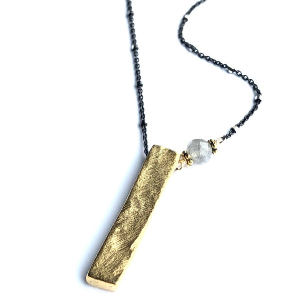 Bold Geometric Ingot Necklace