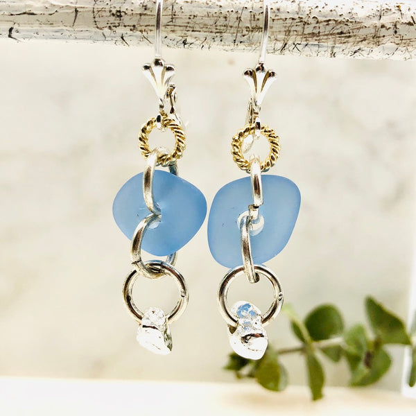 Seaglass Pebble Earrings