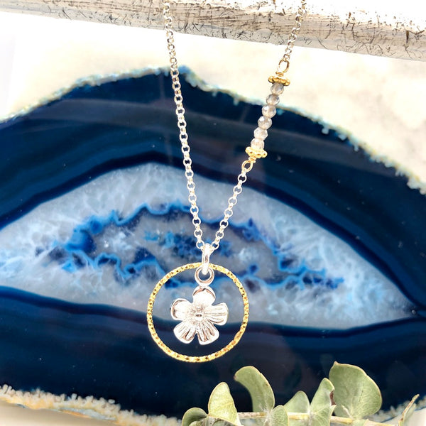 Plumeria Silhouette Necklace