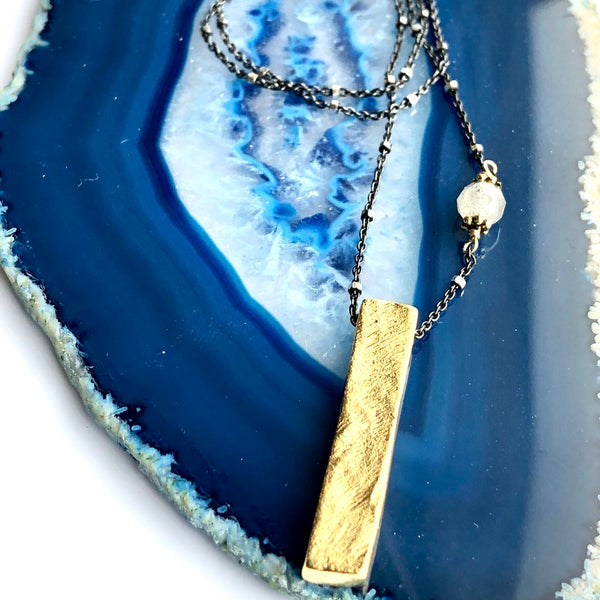 Bold Geometric Ingot Necklace