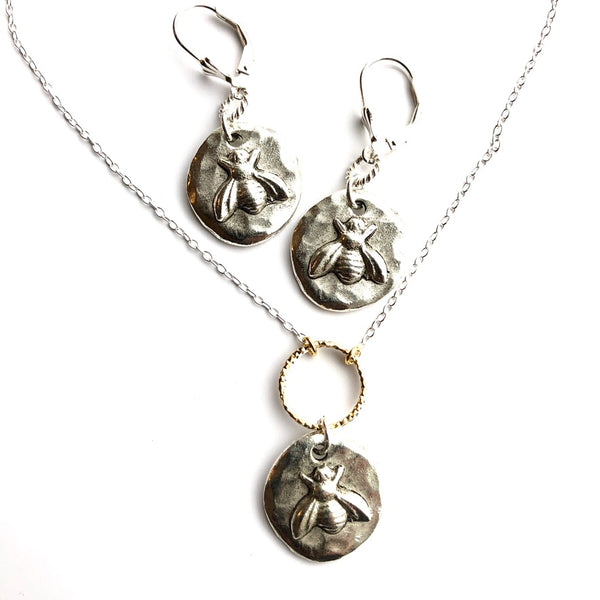Bee Medallion Earring