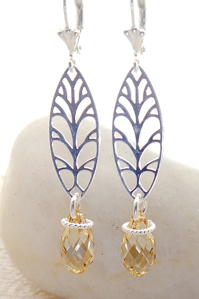 Claire Earrings - Stylized Tree of Life