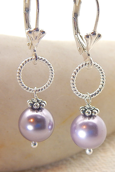 Rose Earrings - Classic Pearls