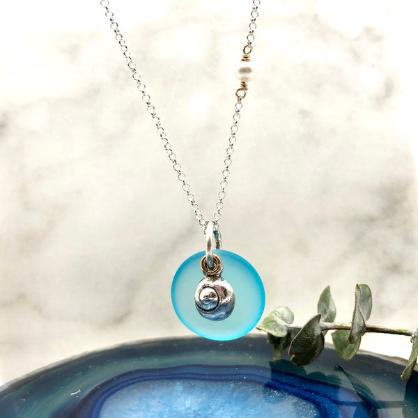 Dome Seaglass set with shell