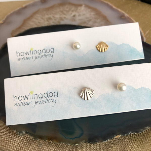 Shell Pearl Studs