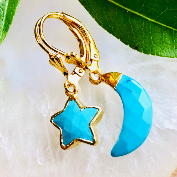 Star Luna Gemstone earrings