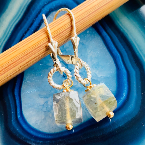 Abigail Gemstone Earrings- Labradorite