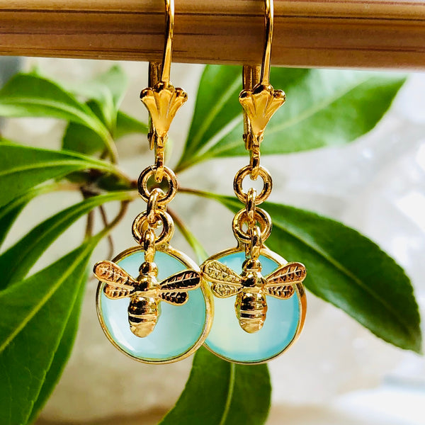 Bee Gemstone Earring