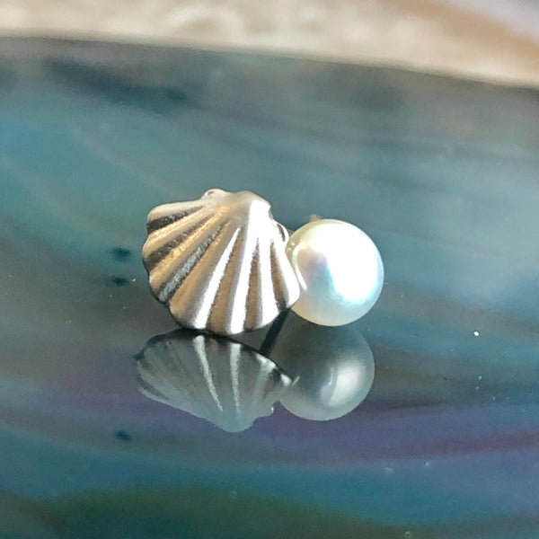 Shell Pearl Studs